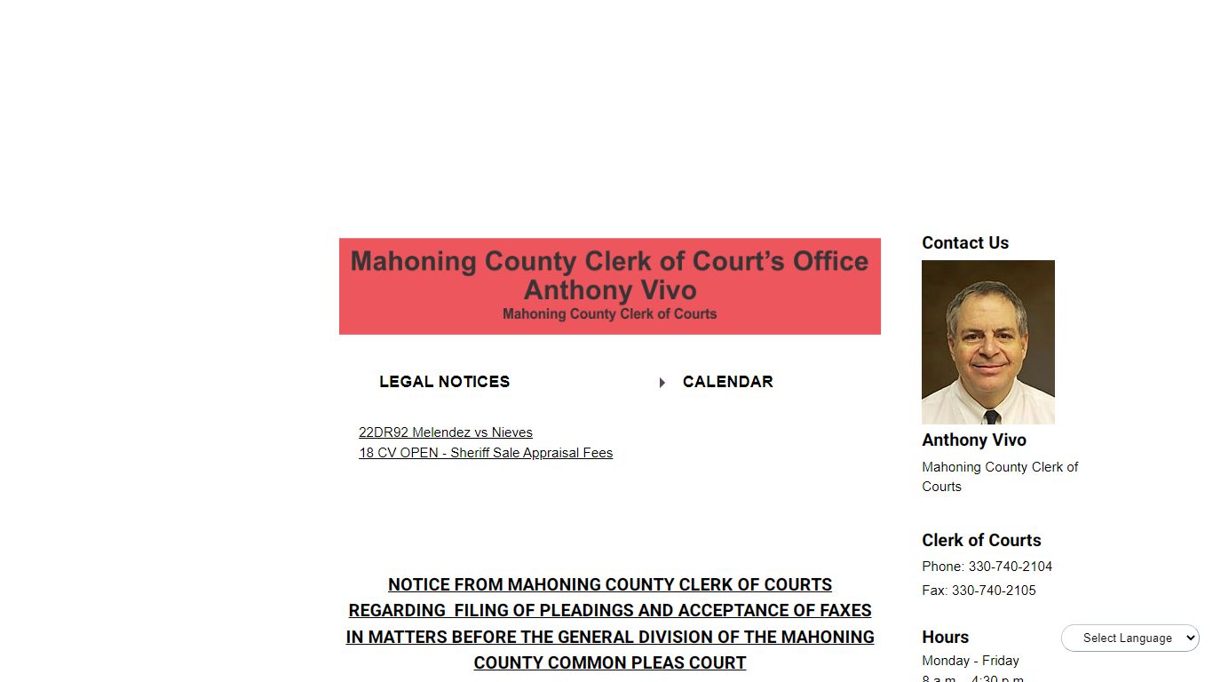 Clerk of Courts | Mahoning County, OH